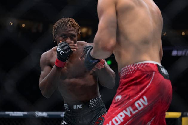 October 3, 2026, Salt Lake City, Utah, USA: ROMAN KOPYLOV defeated ATEBA GAUTIER by TKO (strikes) at 3:12 of Round 1 during UFC 332 at the Delta Arena in Utah. Salt Lake City USA - ZUMAo117 20261003_zsp_o117_102 Copyright: xMikaelxOnax