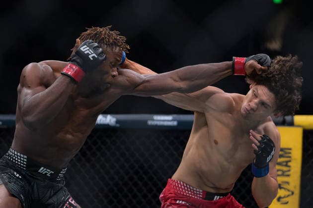 October 3, 2026, Salt Lake City, Utah, USA: ROMAN KOPYLOV defeated ATEBA GAUTIER by TKO (strikes) at 3:12 of Round 1 during UFC 332 at the Delta Arena in Utah. Salt Lake City USA - ZUMAo117 20261003_zsp_o117_103 Copyright: xMikaelxOnax