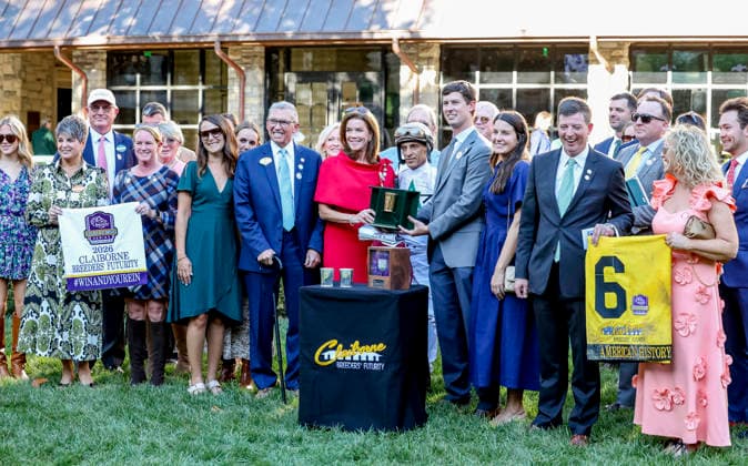 October 3, 2026, Lexington, Ky, USA: American History (6) ridden by John Velazquez wins the Claiborne Breeders Futurity (Grade 1) at Keeneland in Lexington, Kentucky on October 3, 2026. Eclipse Sportswire CSM Lexington USA - ZUMAcs17 20261003_faf_cs17_290 Copyright: xTimxSudduthx