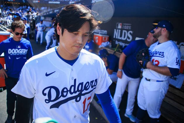October 3, 2026, Los Angeles, California, USA: Shohei Ohtani 17 of the Los Angeles Dodgers heads into the clubhouse after striking out during an at-bat in NLDS Game 1 against the Atlanta Braves on Saturday, October 3, 2026, at Dodger Stadium in Los Angeles, California. Dodgers defeat Braves, 5-3, in NLDS Game 1. JAVIER ROJAS PI Los Angeles USA - ZUMAp124 20261003_zaa_p124_030 Copyright: xJavierxRojasx