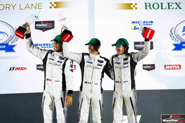 AUTO - IMSA - PETIT LE MANS 2026 68 HASSE CLOT Valentin (fra), SORENSEN Marco (dnk), DRUDI Mattia (ita), Car Blanche, Aston Martin Vantage GT3 Evo, portrait during the 2026 Motul Petit Le Mans, 11th round of the 2026 IMSA WeatherTech SportsCar Championship, from October 1 to 3, 2026 on the Michelin Raceway Road Atlanta in Braselton, Georgia, United States of America - BraseltonUnited States Copyright: xFabrizioxBoldonix