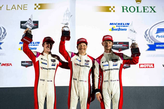 AUTO - IMSA - PETIT LE MANS 2026 04 JAKOBSEN Malthe (dnk), KURTZ George (usa), QUINN Alex (gbr), SOWERY Toby (gbr), CrowdStrike Racing by APR, Oreca 07-Gibson, action during the 2026 Motul Petit Le Mans, 11th round of the 2026 IMSA WeatherTech SportsCar Championship, from October 1 to 3, 2026 on the Michelin Raceway Road Atlanta in Braselton, Georgia, United States of America - BraseltonUnited States Copyright: xFabrizioxBoldonix