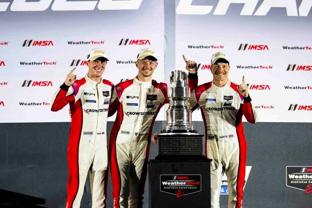 AUTO - IMSA - PETIT LE MANS 2026 04 JAKOBSEN Malthe (dnk), KURTZ George (usa), QUINN Alex (gbr), SOWERY Toby (gbr), CrowdStrike Racing by APR, Oreca 07-Gibson, portrait during the 2026 Motul Petit Le Mans, 11th round of the 2026 IMSA WeatherTech SportsCar Championship, from October 1 to 3, 2026 on the Michelin Raceway Road Atlanta in Braselton, Georgia, United States of America - BraseltonUnited States Copyright: xFabrizioxBoldonix