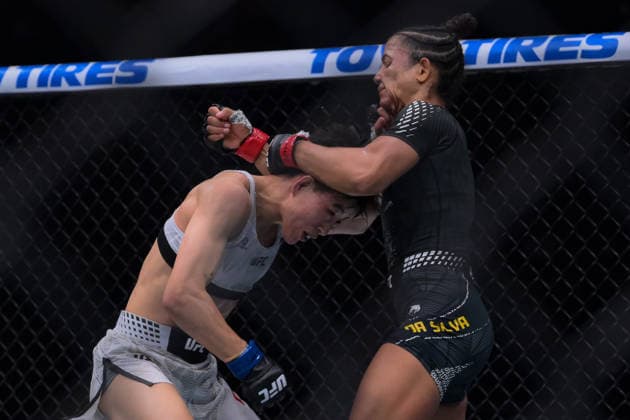 October 3, 2026, Salt Lake City, Utah, USA: NATALIA SILVA defeated WANG CONG by unanimous decision (48-47, 48-47, 49-46) during UFC 332 at the Delta Arena in Salt Lake City. Salt Lake City USA - ZUMAo117 20261003_zsp_o117_175 Copyright: xMikaelxOnax