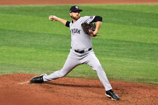 October 3, 2026, St. Petersburg, Florida, USA: New York Yankees pitcher Paul Blackburn (58) delivers a pitch in the seventh inning of game one of the ALDS for the 2026 MLB, Baseball Herren, USA Playoffs against the Tampa Bay Rays on October 3, 2026 at Tropicana Field. The Rays beat the Yankees 1-0. St. Petersburg USA - ZUMAh180 20261003_zsp_h180_099 Copyright: xKimxHukarix