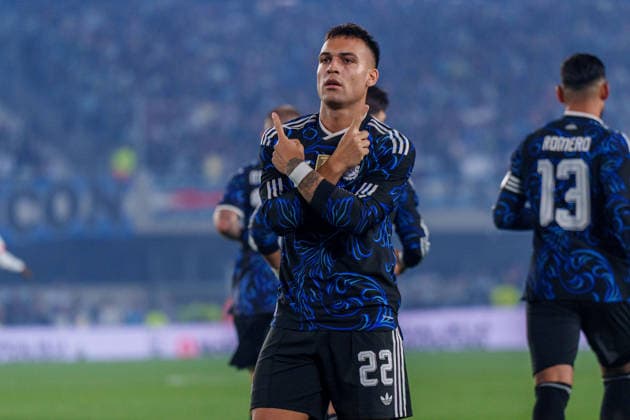 Burkina Faso v Argentina BUENOS AIRES, - OCTOBER 3: Lautaro Martinez 22 of Argentina celebrates a goal during a game between Burkina Faso and Argentina at Estadio Monumental on October 3, 2026 in Buenos Aires, STATE . Buenos Aires Estadio Monumental Argentnina Copyright: xAndrewxJ.xClark ISIxPhotosx 10001