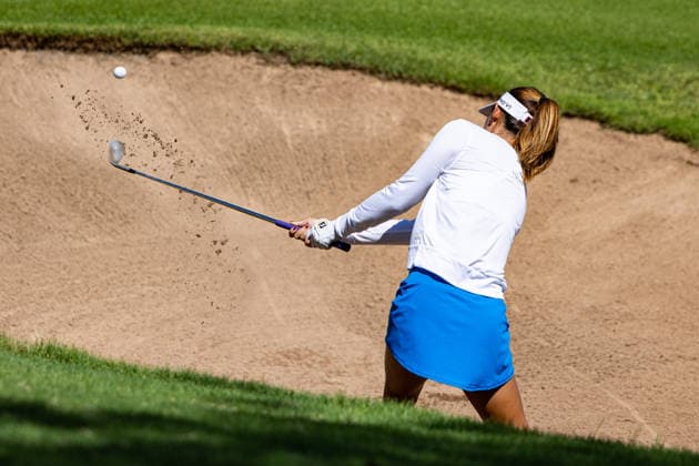October 3, 2026, Honolulu, Hawaii, USA: MICHELLE ZHANG makes a chip shot from the bunker at the 7th green during Round 3 of the 2026 Lotte Championship at Hoakalei Country Club, Ewa Beach, Hawaii, USA. Honolulu USA - ZUMAm310 20261003_zsp_m310_036 Copyright: xElliotxMilesx