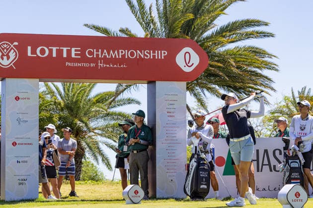 October 3, 2026, Honolulu, Hawaii, USA: JEENO THITIKUL tees off at the 1st tee box during Round 3 of the 2026 Lotte Championship at Hoakalei Country Club, Ewa Beach, Hawaii, USA. Honolulu USA - ZUMAm310 20261003_zsp_m310_022 Copyright: xElliotxMilesx