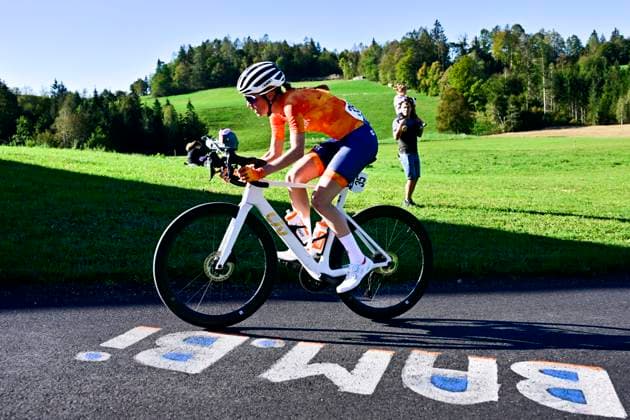 UEC 2026 Road European Championships Ljubljana 04 10 2026 LJUBLJANA, SLOVENIA - OCTOBER 04 : Zijlstra Jade (NLD) in action during the Women Junior cycling road race at the 2026 UEC Road European Championships, an UCI Continental Championships cycling race of 66,3 km with start and finish in Sencur on October 4, 2026 in Ljubljana, Slovenia, 04 10 2026 Ljubljana Slovenia  Copyright: xJanxDexMeuleneirx