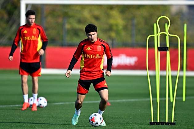 France v Belgium - UEFA Nations League 2026 Media Activities 04 10 2026 TUBIZE, BELGIUM - OCTOBER 04 : Sabbe Kyriani defender of Belgium pictured during a training session ahead of the UEFA Nations League tournament league phase matchday 4 group A1 match between France and Belgium on October 4, 2026 in Tubize, Belgium, 04 10 2026 Tubize Belgium  Copyright: xTomasxSiskx