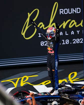 F1 - BAHRAIN GRAND PRIX IN MALAYSIA 2026 VERSTAPPEN Max (nld), Red Bull Racing Ford RB22, portrait celebrating his win during the 2026 Formula 1 Bahrain Grand Prix in Malaysia, 16th round of the 2026 Formula One World Championship, WM, Weltmeisterschaft from October 2 to 4, 2026 on the Sepang International Circuit, in Sepang, Malaysia - SepangMalaysia  Copyright: xANTONINxVINCENTx