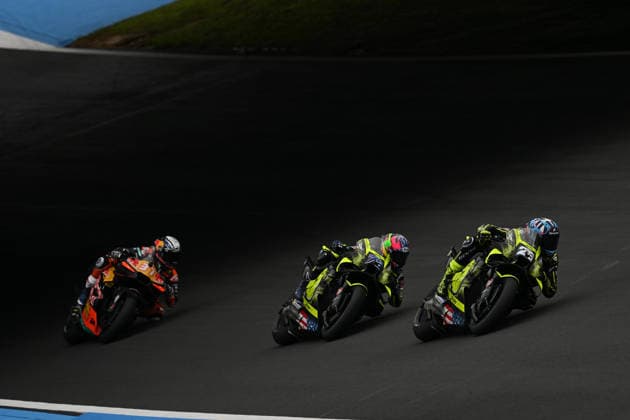 MOTO - MOTO GP - GRAND PRIX OF JAPAN 2026 25 FERNANDEZ Raul (spa), Trackhouse MotoGP Team, Aprilia RS-GP26, action with 79 OGURA Ai (jpn), Trackhouse MotoGP Team, Aprilia RS-GP26 and 37 ACOSTA Pedro (spa), Red Bull KTM Factory Racing, KTM RC16 during the 2026 MotoGP Motul Grand Prix of Japan on the Twin Ring Motegi Circuit from October 2 to 4th, At Motegi, Japan - MotegiJapan  Copyright: xGIGIxSOLDANOx