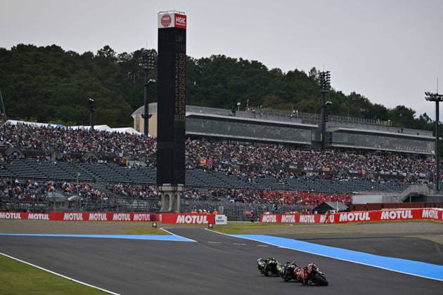 MOTO - MOTO GP - GRAND PRIX OF JAPAN 2026 25 FERNANDEZ Raul (spa), Trackhouse MotoGP Team, Aprilia RS-GP26, action with 79 OGURA Ai (jpn), Trackhouse MotoGP Team, Aprilia RS-GP26 and 37 ACOSTA Pedro (spa), Red Bull KTM Factory Racing, KTM RC16 during the 2026 MotoGP Motul Grand Prix of Japan on the Twin Ring Motegi Circuit from October 2 to 4th, At Motegi, Japan - MotegiJapan  Copyright: xGIGIxSOLDANOx