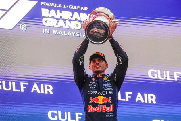 Formula 1 Gulf Air Bahrain Grand Prix in Malaysia 2026 Race winner Max Verstappen (NED), Oracle Red Bull Racing , RB22, Car 3 during Formula 1 Gulf Air Bahrain Grand Prix in Malaysia 2026 on October 4., 2026 in Sepang International Circuit, Sepang, Malaysia Zsombor Toth Sepang Sepang International Circuit Selangor Malaysia Copyright: xZsomborxTothx