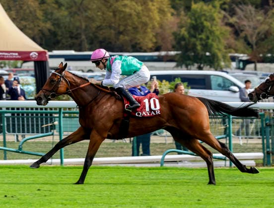 October 4, 2026, Paris, USA: Amusingly (GB) (10) ridden by Colin Keane wins the Qatar Prix Jean-luc Lagardere (Group 1) during Qatar Prix de lÃ¢â‚¬â ¢arc de Triomphe day at Longchamp Racecourse in Paris, France on October 4, 2026. Eclipse Sportswire CSM Paris USA - ZUMAcs17 20261004_faf_cs17_044 Copyright: xSandraxScherningx