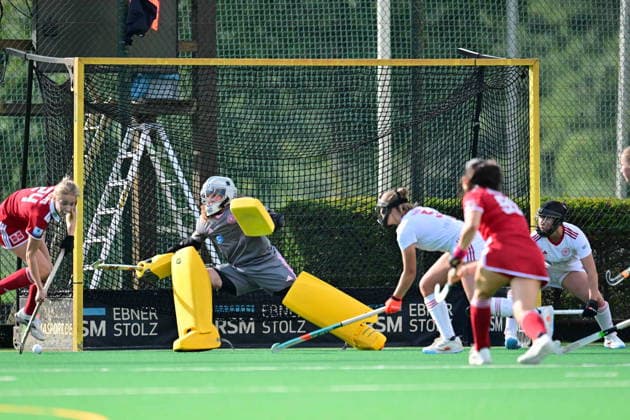 RECORD DATE NOT STATED Hockey, Damen, 1. Bundesliga, BHC - Rot Weiss Köln 04.10..2026 franziska hagen ,torfrau bhc, hält Bremen Bremen Deutschland