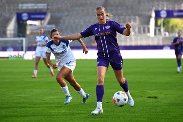 Antonia Baaß 2. Frauen Bundesliga SGS Essen SV Meppen 04.10.2026 Antonia Baaß (SGS Essen), 2. Frauen Bundesliga, 8. Spieltag, SGS Essen gegen SV Meppen am 04. Oktober 2026 im Stadion an der Hafenstraße, Essen.