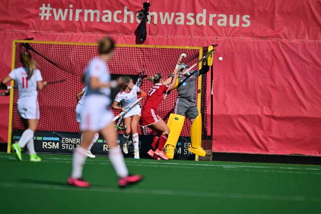 RECORD DATE NOT STATED Hockey, Damen, 1. Bundesliga, BHC - Rot Weiss Köln 04.10..2026 franziska hagen hält, bhc Bremen Bremen Deutschland