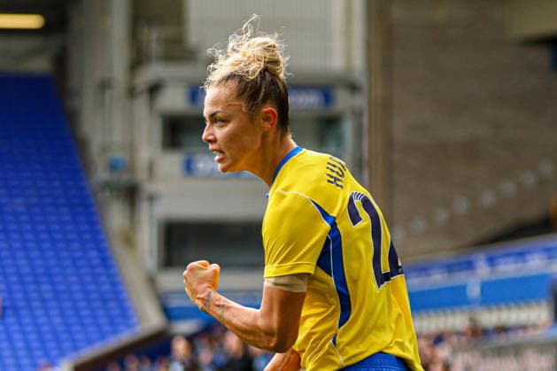 LIVERPOOL, ENGLAND - October 4: Goal. Oceane Hurtre of Birmingham City celebrates scoring during the Barclays Womens Super League game between Everton and Birminghan City at Goodison Park on October 4, 2026 in Liverpool, England. (Photo by Natalie Mincher Sports Press Photo SPP) Copyright: xNataliexMincher SPPx Sportspressphoto_SPR245325