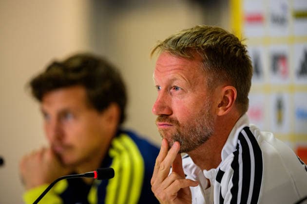 261004 Head coach Graham Potter of the Swedish men s national football team at a press conference, PK, Pressekonferenz on October 4, 2026 in Bucharest. Photo: Ludvig Thunman BILDBYRAN kod LT LT0827 fotboll football soccer fotball nations league uefa nations league presskonferens press conference sverige sweden sverige a bbeng fotboll football soccer fotball nations league uefa nations league presskonferens press conference sverige sweden sverige a bbeng Copyright: LUDVIGxTHUNMAN BB261004LT076