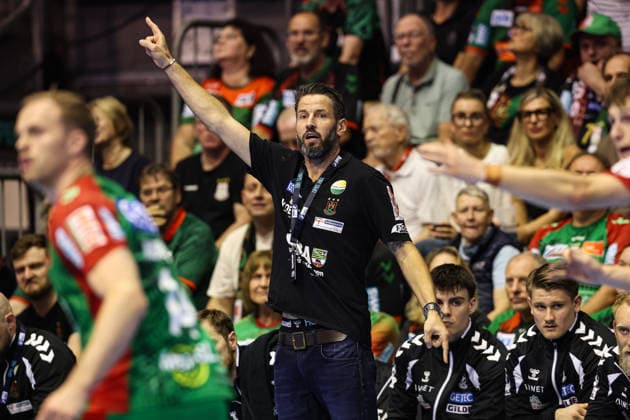 Trainer Bennet Wiegert (SC Magdeburg) - Handball Bundesliga Saison 2026-2027 SC Magdeburg vs. HC Erlangen in der GETEC Arena in Magdeburg - Handball,Deutschland,04.10.2026
