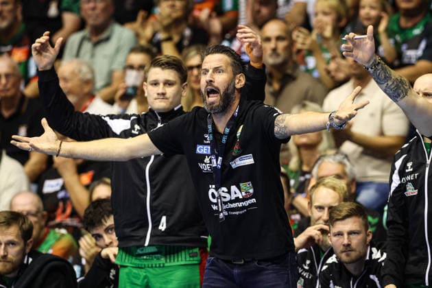 Trainer Bennet Wiegert (SC Magdeburg) - Handball Bundesliga Saison 2026-2027 SC Magdeburg vs. HC Erlangen in der GETEC Arena in Magdeburg - Handball,Deutschland,04.10.2026
