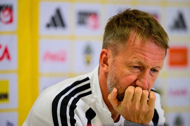 261004 Head coach Graham Potter of the Swedish men s national football team at a press conference, PK, Pressekonferenz on October 4, 2026 in Bucharest. Photo: Ludvig Thunman BILDBYRAN kod LT LT0827 fotboll football soccer fotball nations league uefa nations league presskonferens press conference sverige sweden sverige a bbeng fotboll football soccer fotball nations league uefa nations league presskonferens press conference sverige sweden sverige a bbeng depp Copyright: LUDVIGxTHUNMAN BB261004LT086