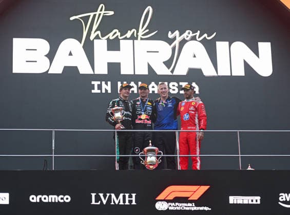 October 4, 2026, Sepang, Selangor, Malaysia: Oracle Red Bull Racing driver Max Verstappen (3), Mercedes-AMG PETRONAS F1 Team driver Kimi Antonelli (12), Scuderia Ferrari HP driver Lewis Hamilton (44) pose for a photograph after the Formula 1 Gulf Air Bahrain Grand Prix in Malaysia at the PETRONAS Sepang International Circuit, in Sepang, Selangor, Malaysia. Bahrain Grand Prix 2026 In Sepang  - ZUMAk197 20261004_zsp_k197_030 Copyright: xRanjithxKumarx