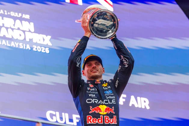 4th October 2026; Sepang IC, Kuala Lumpur, Malaysia; Formula 1, Bahrain Grand Prix, Race Day; Oracle Red Bull Racing driver Max Verstappen of Netherlands celebrates winning the race StephenxBlackberry