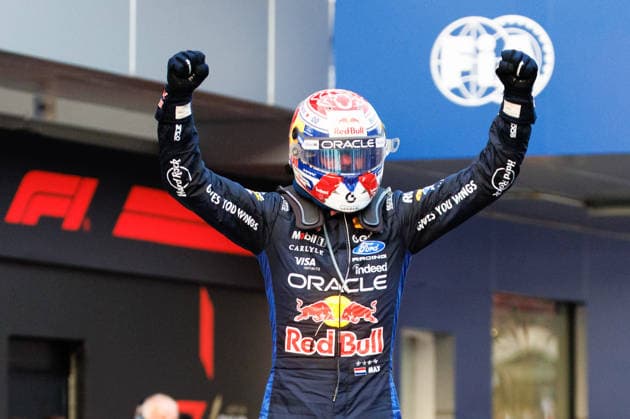 RECORD DATE NOT STATED 4th October 2026; Sepang IC, Kuala Lumpur, Malaysia; Formula 1, Bahrain Grand Prix, Race Day; Oracle Red Bull Racing driver Max Verstappen of Netherlands celebrates winning the race StephenxBlackberry