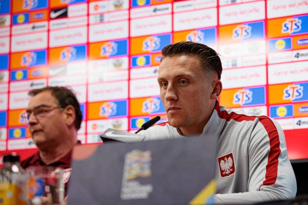 Marcin Bulka seen during Official press conference, PK, Pressekonferenz and training of Polish National football team before Nations League Division B game against Bosnia and Herzegovina (Maciej Rogowski Ball Raw Images) Zenica Ullevaal Stadion Bosnia and Herzegovina Copyright: xMaciejxRogowskix maciejrogowski_04102026conference-5