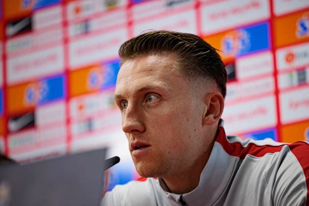 Marcin Bulka seen during Official press conference, PK, Pressekonferenz and training of Polish National football team before Nations League Division B game against Bosnia and Herzegovina (Maciej Rogowski Ball Raw Images) Zenica Ullevaal Stadion Bosnia and Herzegovina Copyright: xMaciejxRogowskix maciejrogowski_04102026conference-6