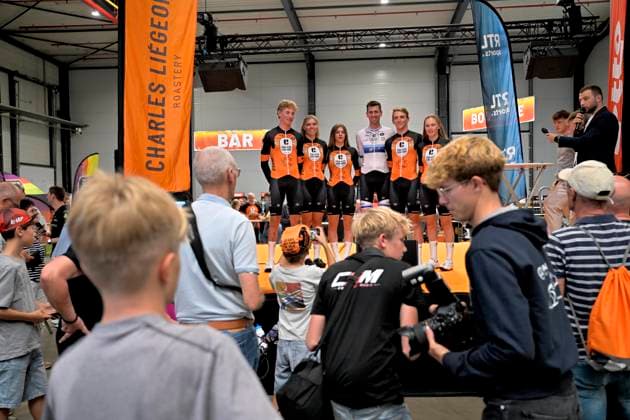 Cycling and Coffee - Lotto Intermarche - Charles Liegeois THIMISTER, BELGIUM - OCTOBER 04 : Charles Liegeois Cyclocross Team during the Cycling and Coffee - Lotto Intermarche - Charles Liegeois Fan Day on October 4, 2026 in Thimister, Belgium, 04 10 2026 ( Thimister Belgium  Copyright: xSesx