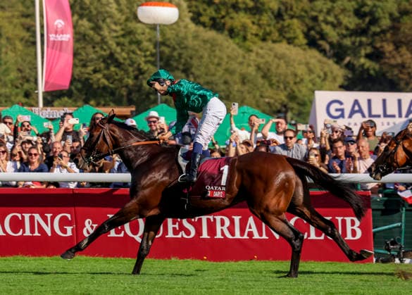HORSE RACING 2026: Qatar Prix De LÃ¢â‚¬â ¢Arc De Triomphe Day Longchamp OCT 04 October 4, 2026, Paris, USA: Daryz (1) ridden by Mickael Barzalona wins the Qatar Prix de lÃ¢â‚¬â ¢arc de Triomphe (Group 1) at Longchamp Racecourse in Paris, France on October 4, 2026. Sandra Scherning Eclipse Sportswire CSM(Credit Image: Â Sandra Scherning Cal Media) Paris USA EDITORIAL USE ONLY Copyright: xx ZUMA-20261004_faf_cs17_076.jpg SandraxScherningx csmphotothree530759