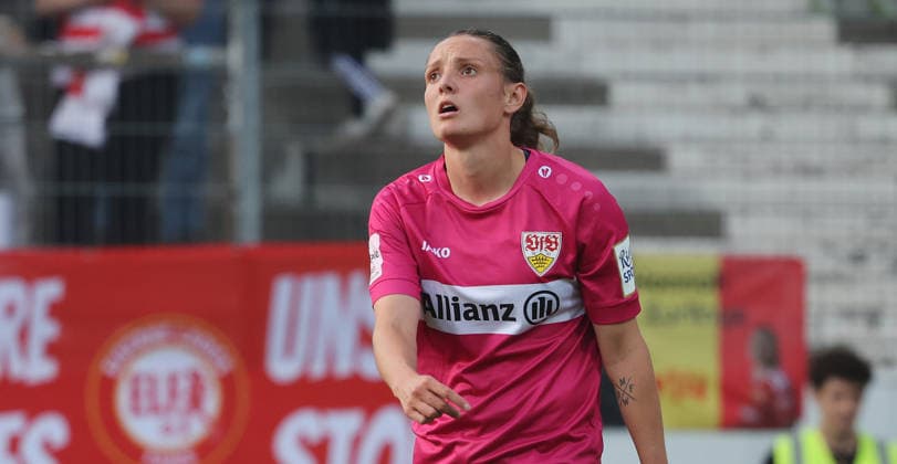 Stuttgart , Google Pixel Frauen-Bundesliga VfB Stuttgart vs. Union Berlin , Verena Wieder ( VfB )