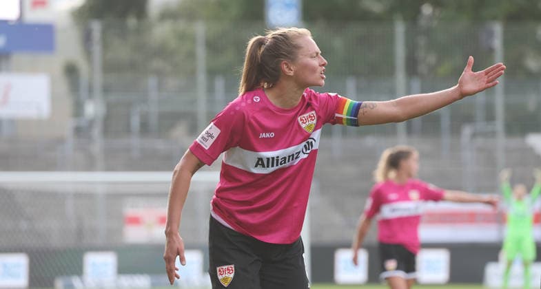 Stuttgart , Google Pixel Frauen-Bundesliga VfB Stuttgart vs. Union Berlin , Maximiliane Rall ( VfB )