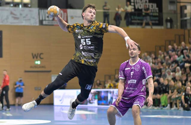 04.10.2026, Dresdens Timo Löser erfolgreich, Handball, 2. Bundesliga, HC Elbflorenz Dresden - TV Hüttenberg, (c) Dresden