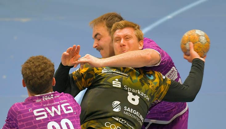 04.10.2026, Dresdens Viktor Petersen Norberg in der Hüttenberger Klemme, Handball, 2. Bundesliga, HC Elbflorenz Dresden - TV Hüttenberg, (c) Dresden