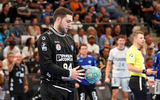 04.10.2026, Deutschland, Stuttgart, Opel HBL, Bundesliga 2026 2027, TVB Stuttgart vs. TBV Lemgo Lippe, Domenico Ebner (TBV)