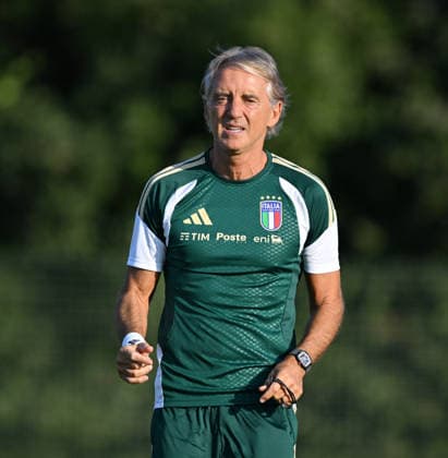 Ahead of Italy v Turkiye - UEFA Nations League BOLOGNA, ITALY - OCTOBER 04: Head coach of Italy Roberto Mancini in action during a training session ahead of the UEFA Nations League A Group 1 match between Italy and Turkiye at the Bologna FC Technical Centre near Bologna, Italy on October 4, 2026. Mustafa Yalcin Anadolu Bologna Italy. Editorial use only. Please get in touch for any other usage.  Copyright: x2026xAnadoluxMustafaxYalcinx