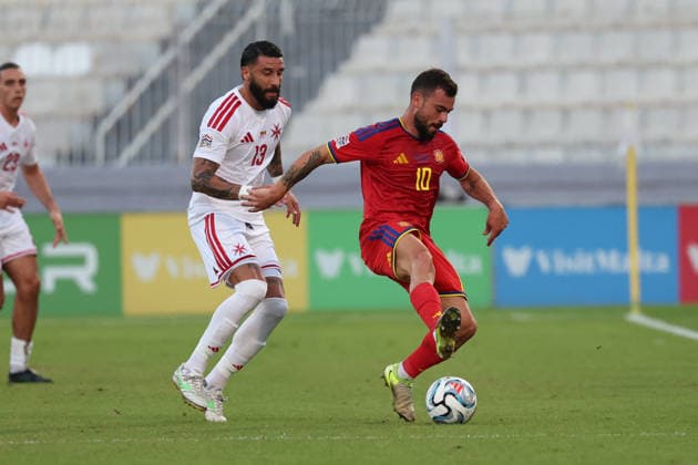 Guillaume Lopez of Andorra is in action during the UEFA Nations League, League D, Group D1 match between Malta and Andorra at the National Stadium, in Ta Qali, Malta, on 04 October, 2026. UEFA Nations League, League D, Group D1 Qualifying; UEFA Nations League;