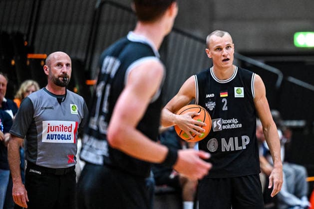 04.10.2026, GER, Basketball, Herren, 2.BL ProA, Saison 2026 2027, 3. Spieltag, OrangeAcademy vs MHP Academics Heidelberg Niklas Würzner (Heidelberg, 2) Neu-Ulm Orange Campus Bayern Deutschland Copyright: xNordphotox xHafnerx