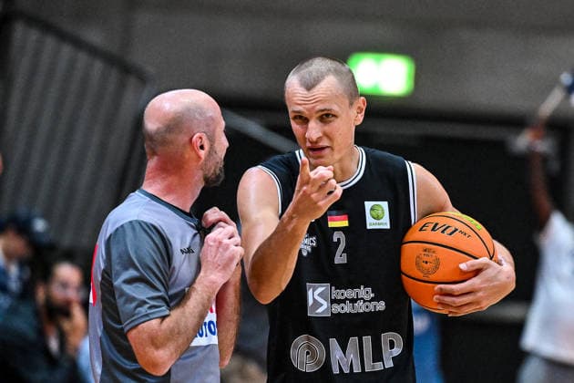 04.10.2026, GER, Basketball, Herren, 2.BL ProA, Saison 2026 2027, 3. Spieltag, OrangeAcademy vs MHP Academics Heidelberg Niklas Würzner (Heidelberg, 2) Neu-Ulm Orange Campus Bayern Deutschland Copyright: xNordphotox xHafnerx