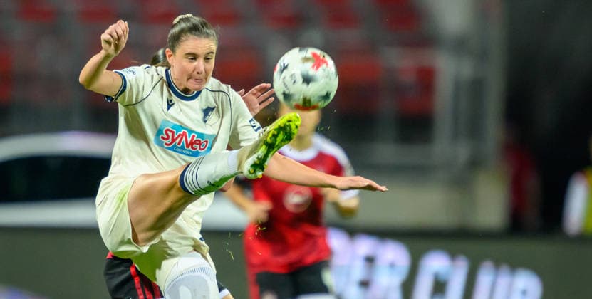 04.10.2026 - Fussball - Saison 2026 2027 - 1. Google Pixel Frauen Bundesliga - 06. Spieltag: 1. FC Nürnberg FCN ( Club Clubfrauen ) - TSG 1899 Hoffenheim - Sportfoto Zink - xwoxzix - Chiara Marie Hahn (23, TSG Hoffenheim )
