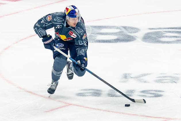 Maximilian Daubner (EHC Red Bull Muenchen, 70) GER, EHC Red Bull Muenchen vs. Augsburger Panther, DEL, Saison 2026 2027, 6. Spieltag, 04.10.2026. Foto: HMB Media Franz Feiner Copyright: HMBxMedia FranzxFeiner