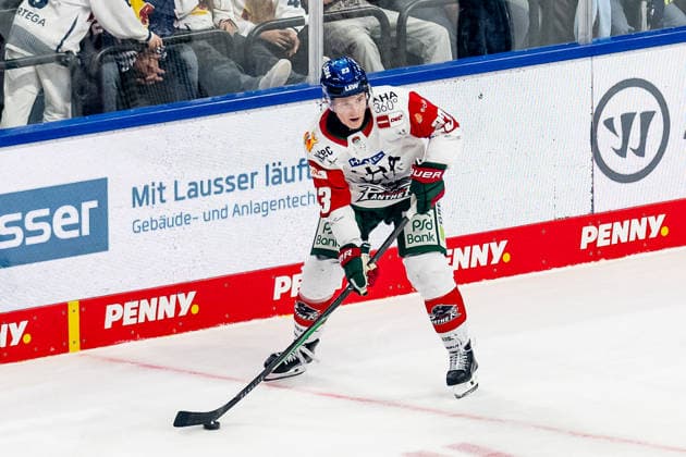 Jimmy Lambert (Augsburger Panther, 23) GER, EHC Red Bull Muenchen vs. Augsburger Panther, DEL, Saison 2026 2027, 6. Spieltag, 04.10.2026. Foto: HMB Media Franz Feiner Copyright: HMBxMedia FranzxFeiner