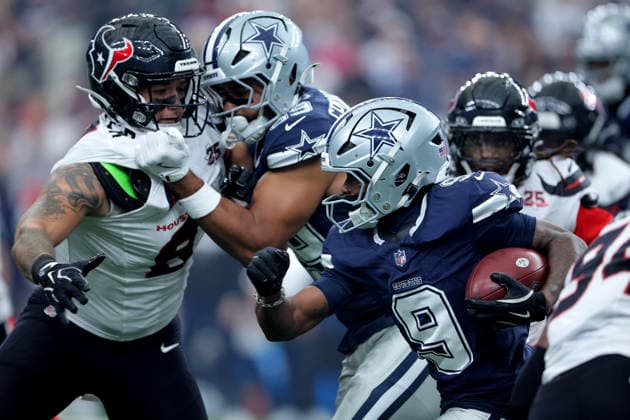 October 4, 2026, Houston, Texas, U.S: Dallas Cowboys wide receiver Kavontae Turpin (9) carries the ball upfield on a kickoff return during the first quarter of the NFL, American Football Herren, USA regular season game between the Houston Texans and the Dallas Cowboys at Reliant Stadium in Houston, TX on October 4, 2026. NFL 2026 - Dallas Cowboys Vs Houston Texans  - ZUMAw137 20261004_aap_w137_038 Copyright: xErikxWilliamsx