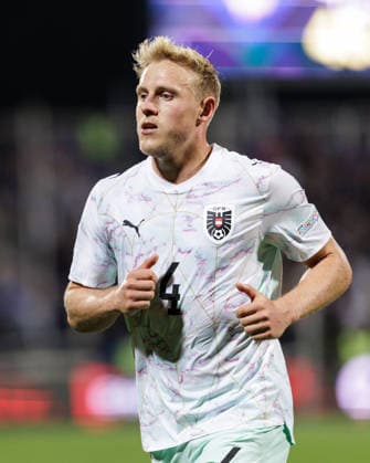 SOCCER - NL, KOS vs AUT PRISTINA,KOSOVO,04.OCT.26 - SOCCER - UEFA Nations League, OEFB international match, Länderspiel, Nationalmannschaft Kosovo vs Austria. Image shows Xaver Schlager (AUT).  GEPAxpictures xArminxRauthner