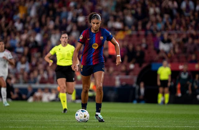ESP: Liga F FC Barcelona, Barca v Real Madrid Fem Sydney Joy Schertenleib of Barcelona during Liga F Moeve between FC Barcelona v Real Madrid Fem played at Spotify Camp Nou Stadium in Barcelona on October 4, 2026 in Spain Spain Futbol Copyright: xAgenciaxLOFx