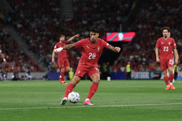 Porto, Portugal - October 04: Joao Cancelo (Portugal) in action, with the ball during the UEFA Nations League 2026 27 League Phase Matchday 4 match between Portugal and Norway at Estadio do Dragao in Porto, Portugal Copyright: HMBxMedia JoaquimxFerreira
